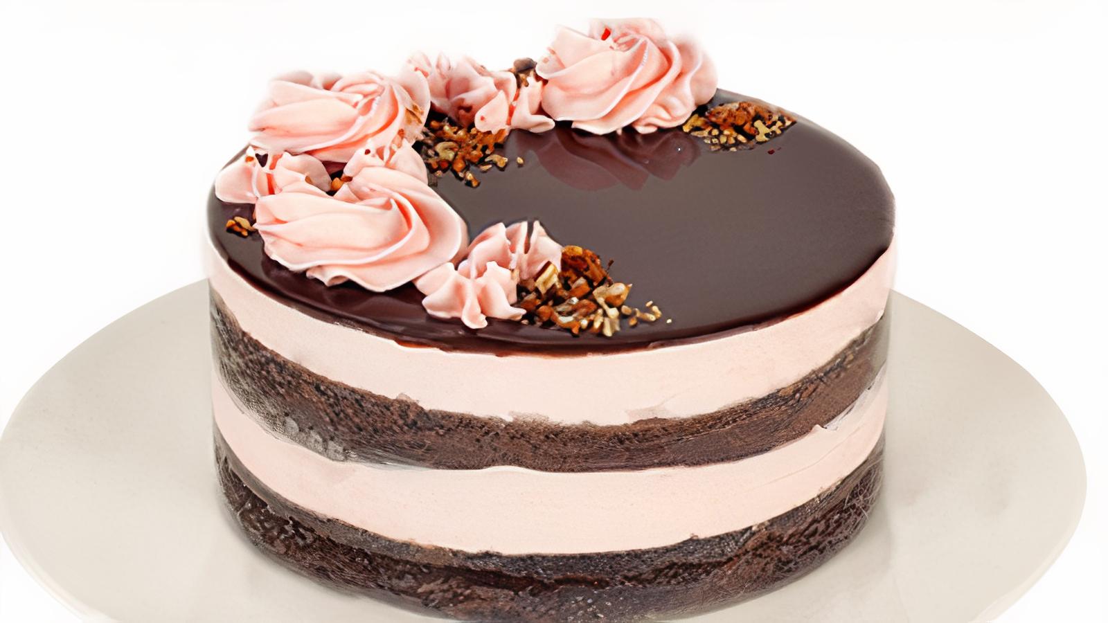 Vegan Choc Strawberry Cake (Midi)