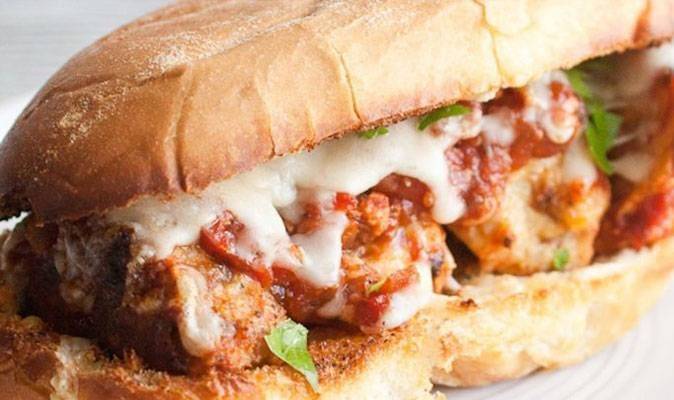 Meatball Parmigiana Hot Sub