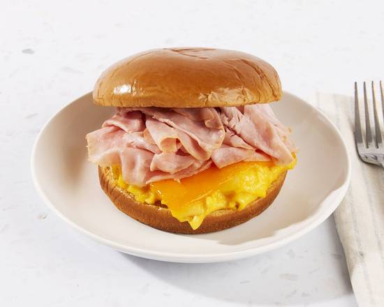 Ham Egg and Cheese Breakfast Sandwich