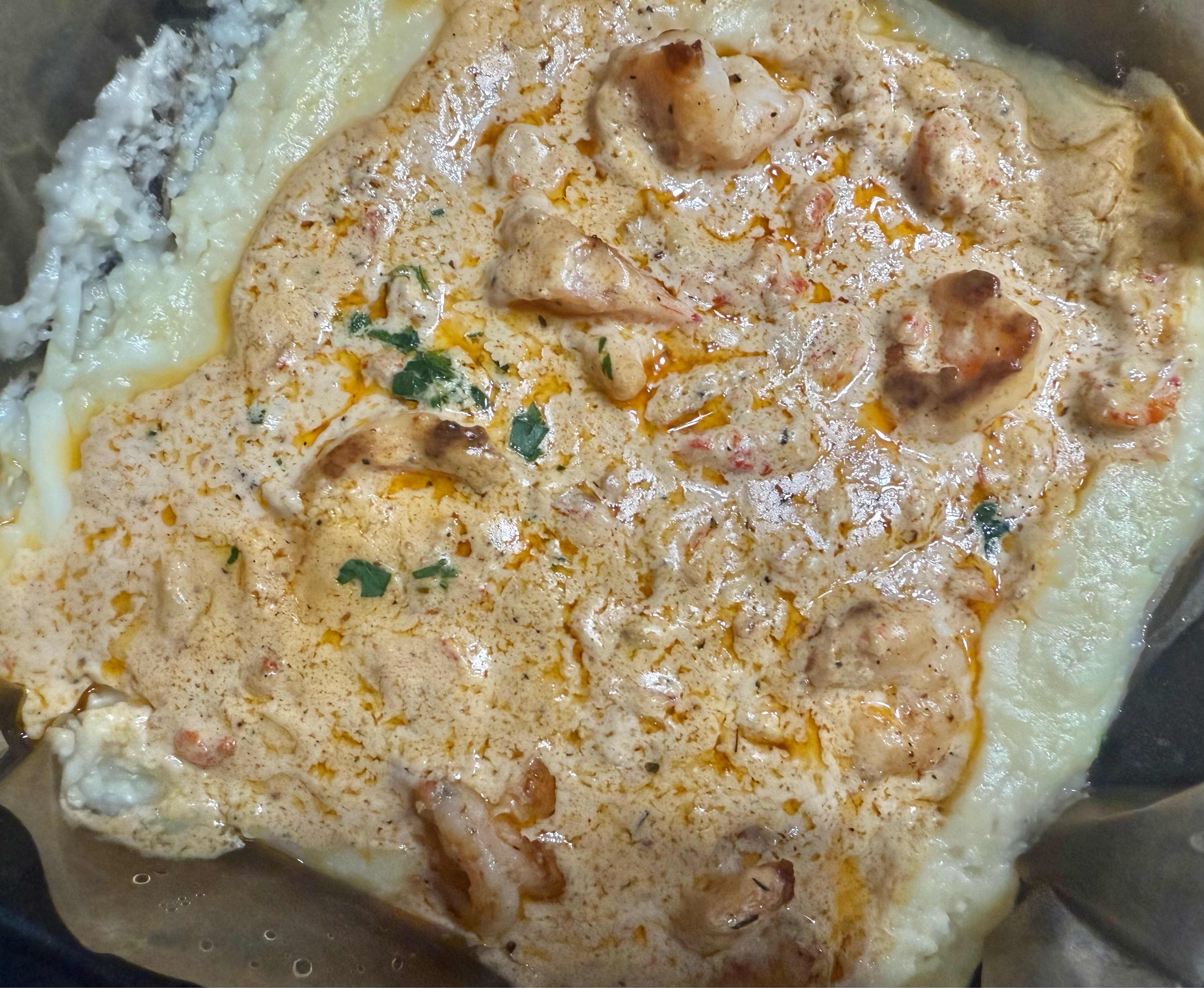 Shrimp and Crawfish Gouda Grits