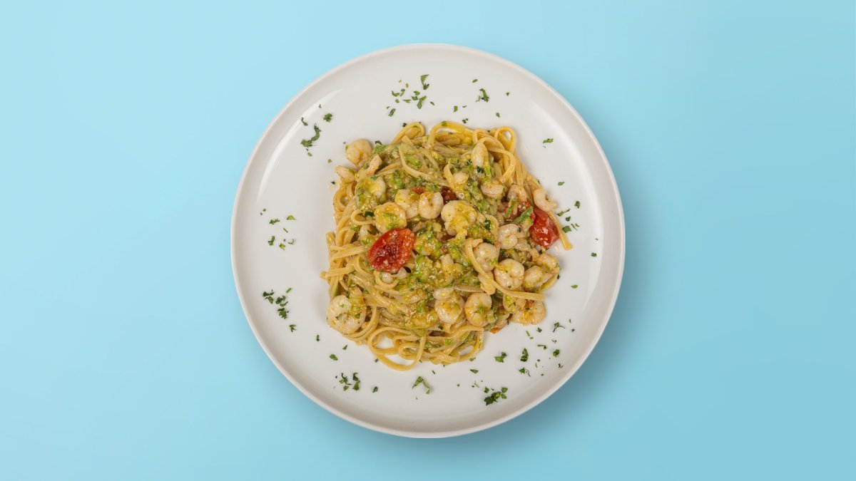 Linguini me Kungull and Karkalec
