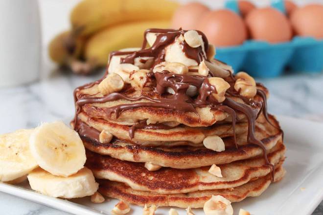 Chocolate Banana Pancakes (5 Stack)