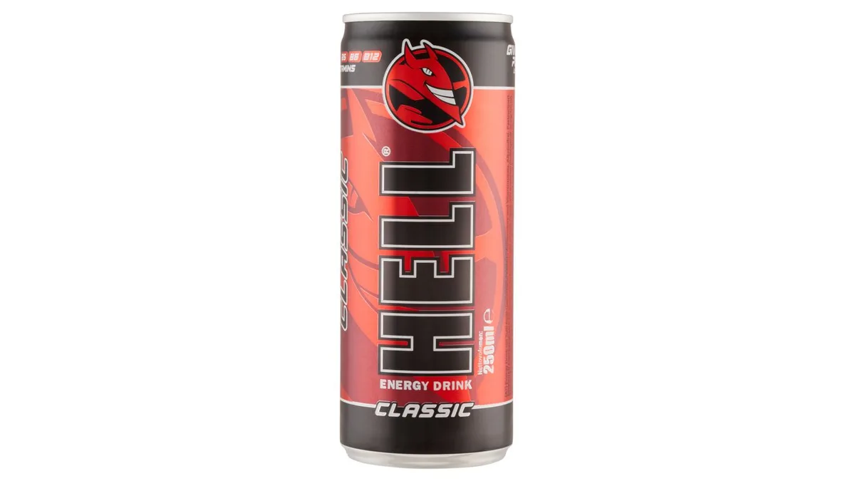 HELL Classic tuttifruttiízű, koffeintartalmú, szénsavas, alkoholmentes ital 250 ml