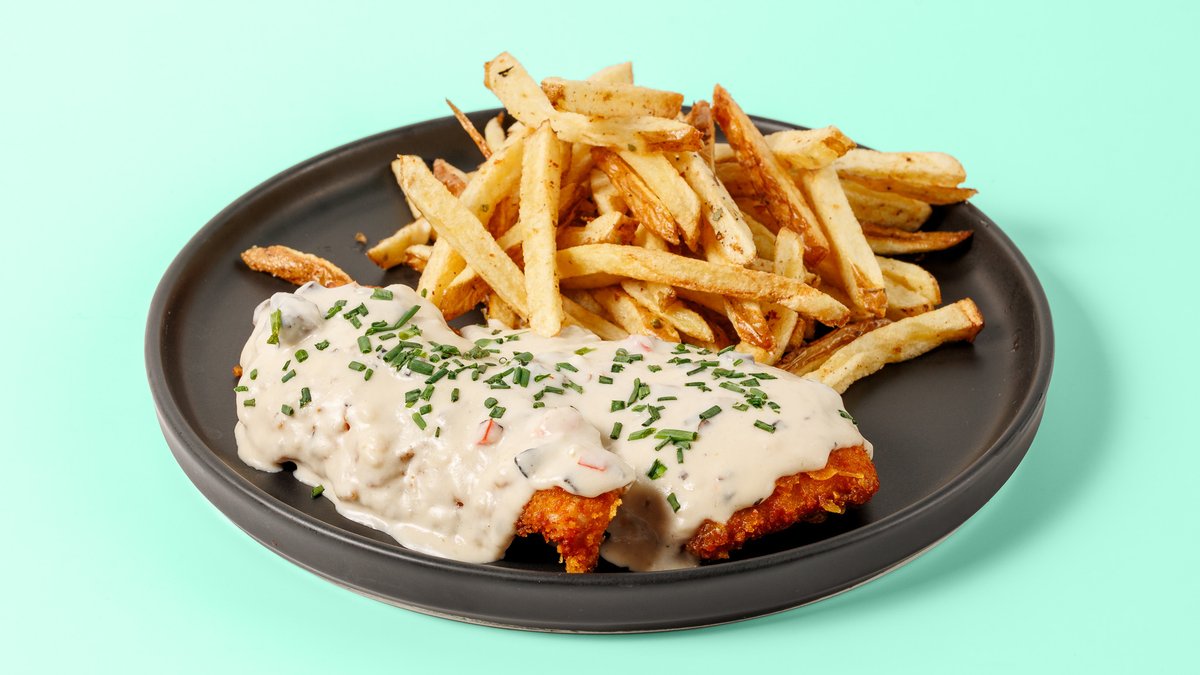 Chicken Schnitzel a la creme
