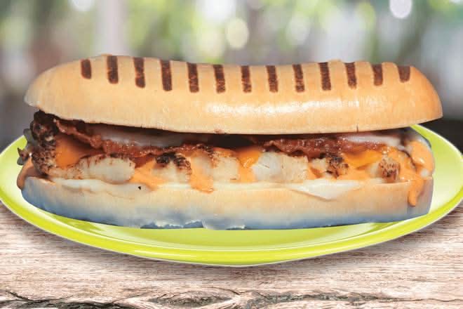 Chicken Bacon Queso Panini