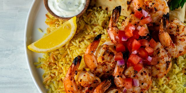 Shrimp Souvlaki Mini Skewers