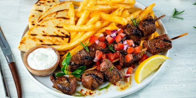 Steak Souvlaki Mini Skewers