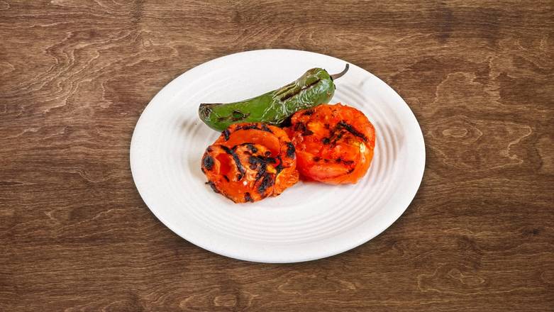 Grilled Tomato and Jalapeno