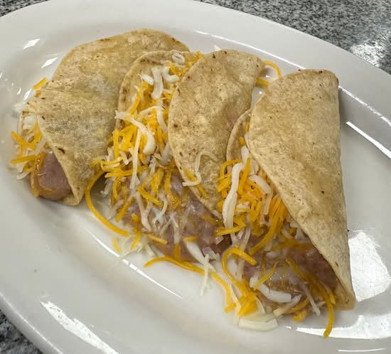 Kids 3 Tacos Bean and Cheese