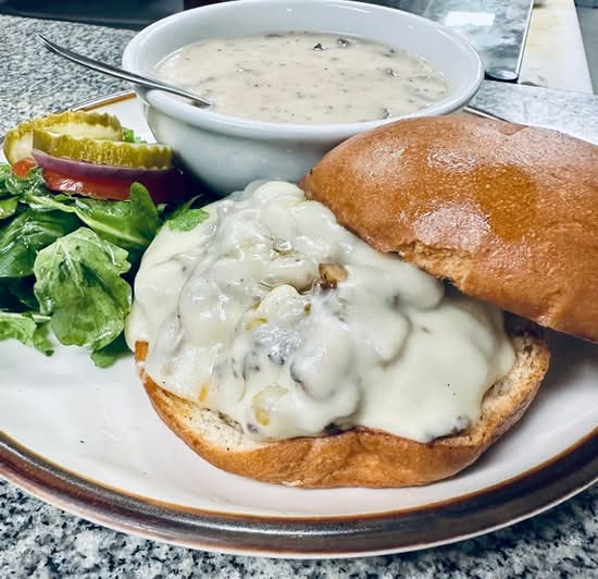 Swiss and Shroom Burger