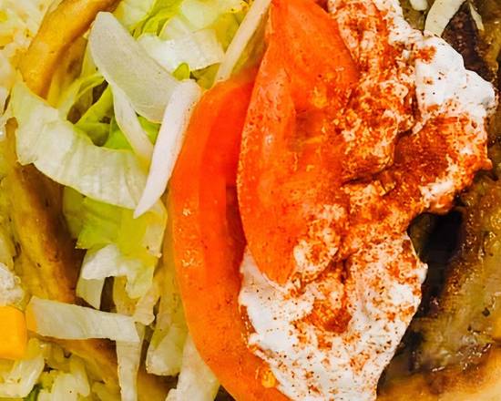 Biftecki Gyro (Pita Sandwich) Fries/Side Not Included