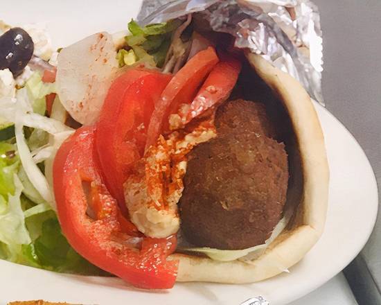 Falafel Gyro (Pita Sandwich) Fries/Side Not Included