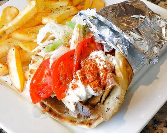 Lamb Gyro (Pita Sandwich) Fries/Side Not Included