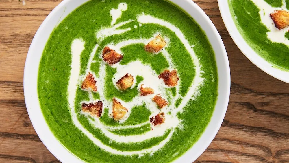 Mushroom palak soup