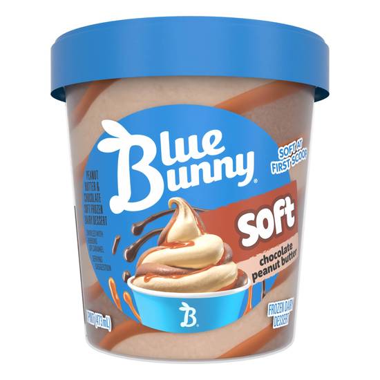 Blue Bunny Soft Chocolate Peanut Butter Pint (16 oz)