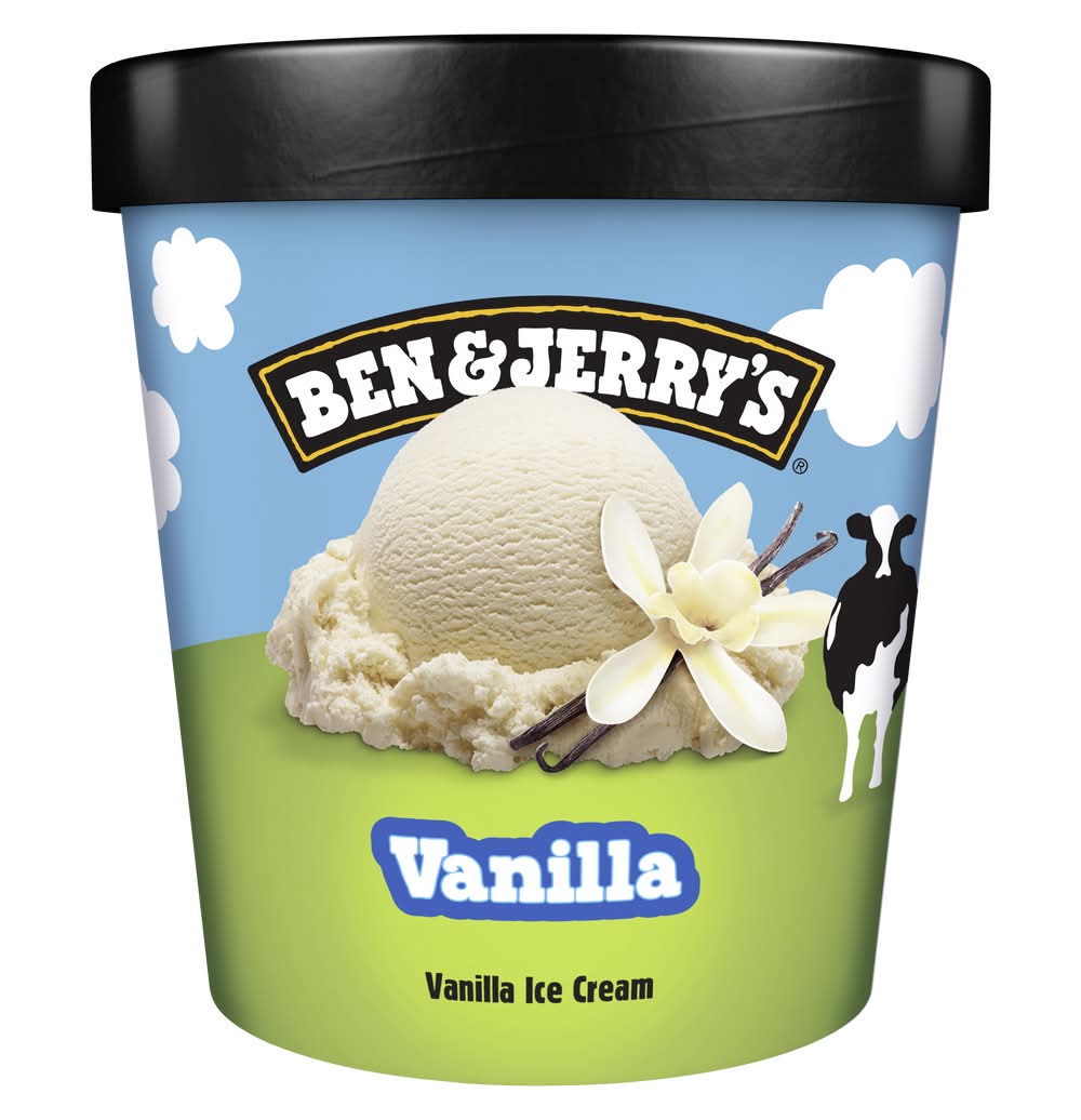 Ben and Jerry's Ice Cream, Vanilla (473 ml)