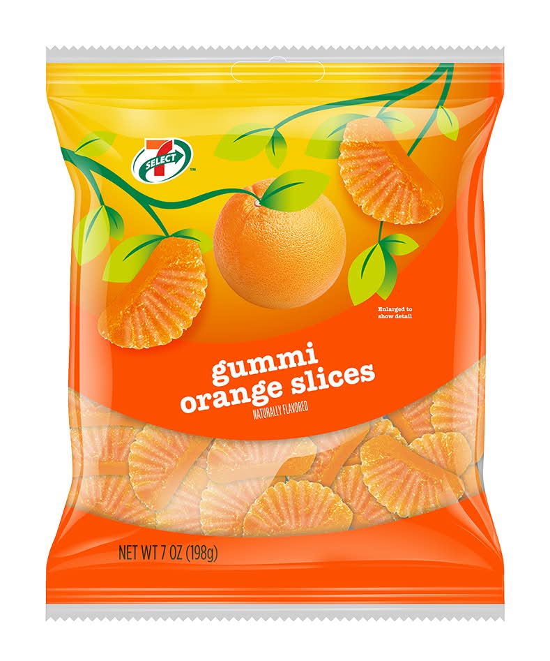 7-Select Flavored Gummi Slices, Orange (7 oz)