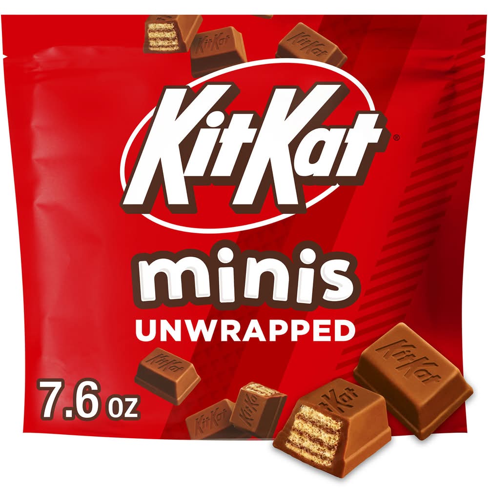 KitKat Minis Unwrapped Wafer Candy Bag, Milk Chocolate (7.6 oz)