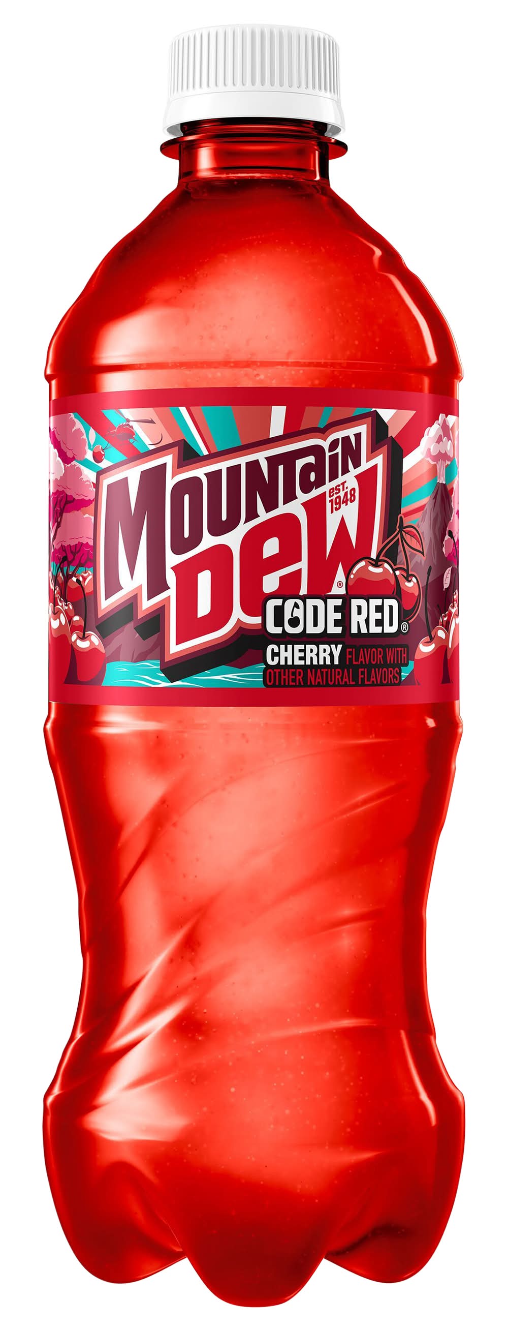 Mountain Dew Code Red Soda, Cherry (20 fl oz)