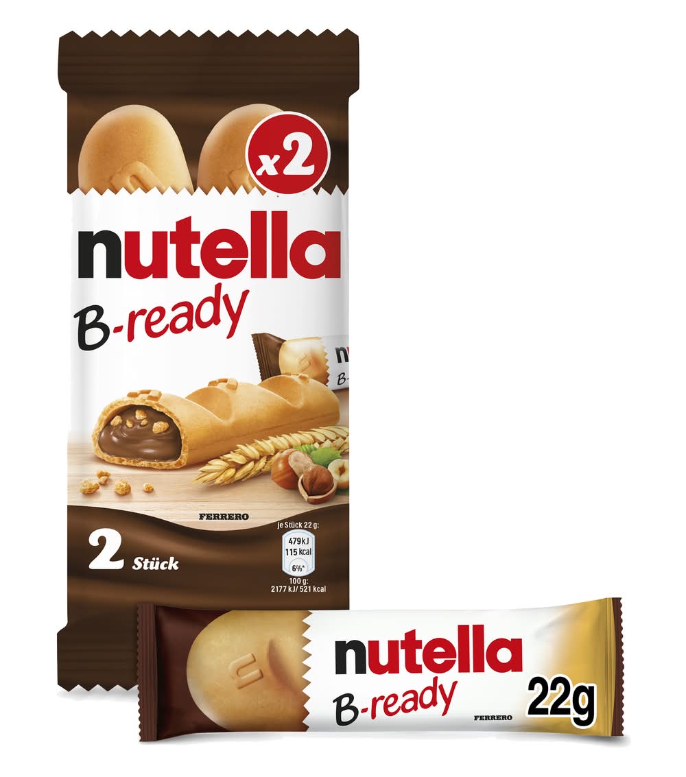Nutella B-Ready Crispy Wafer, Hazelnut Cocoa (2 x 0.77 oz)