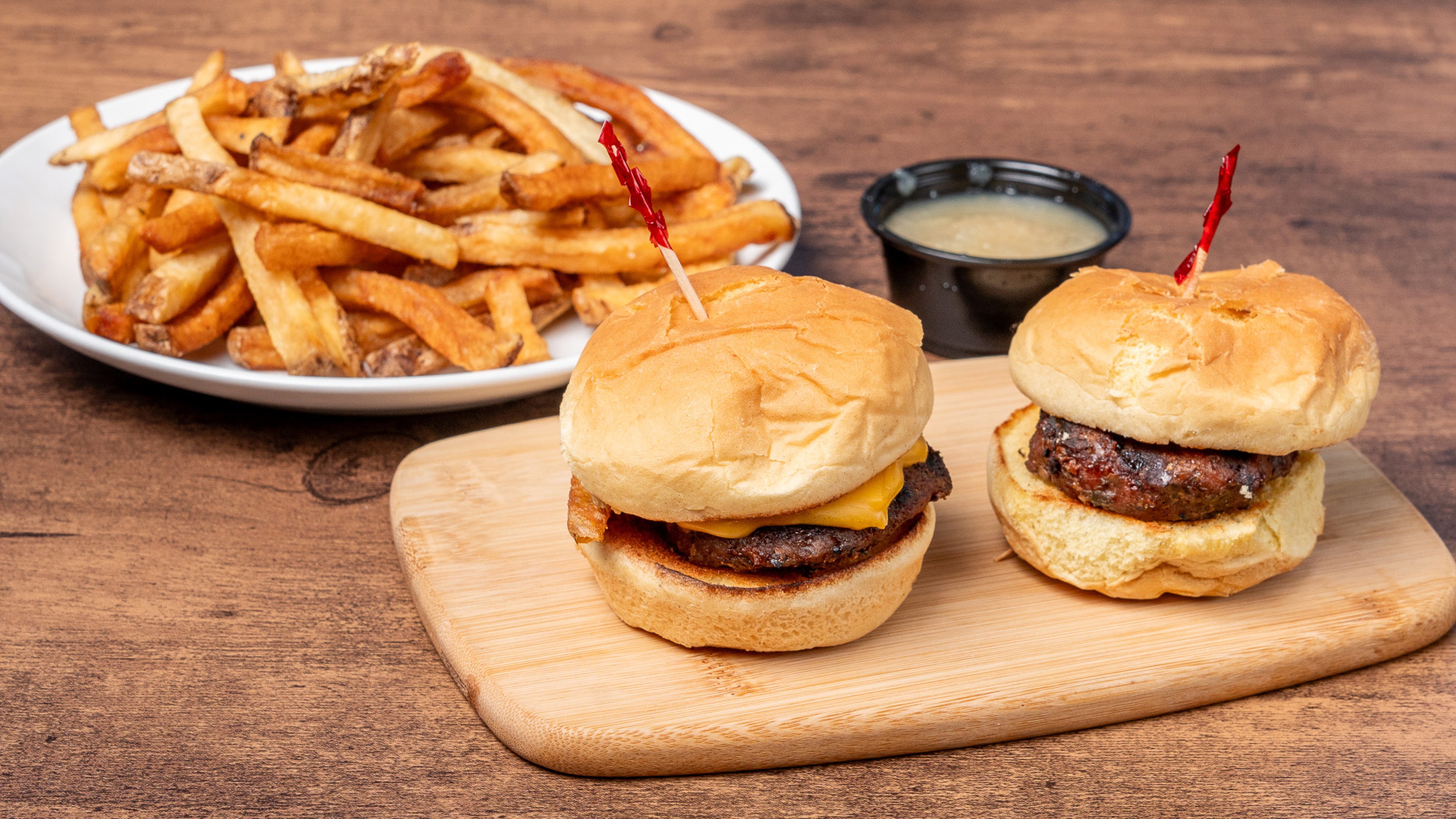 Kids Cheeseburger Sliders with Fries