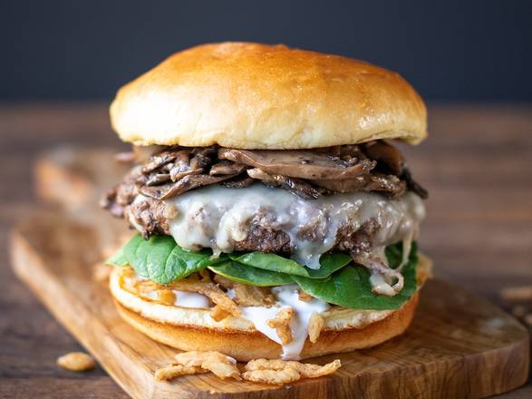 SWISS and SHROOM MELTBURGER