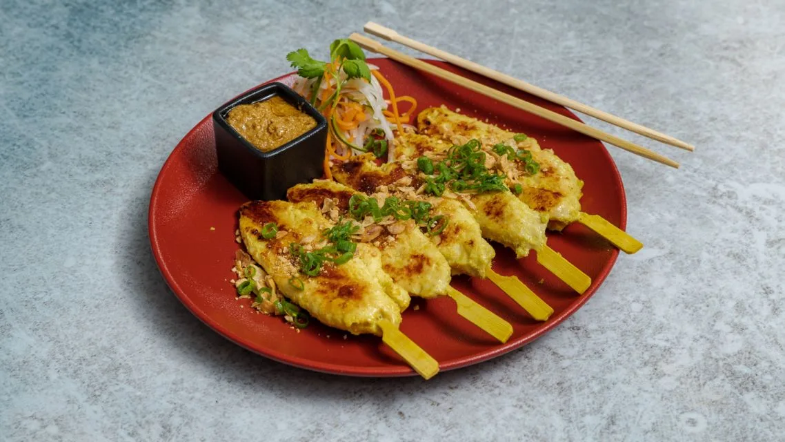 Chicken Satay with Peanut Sauce 5Pcs
