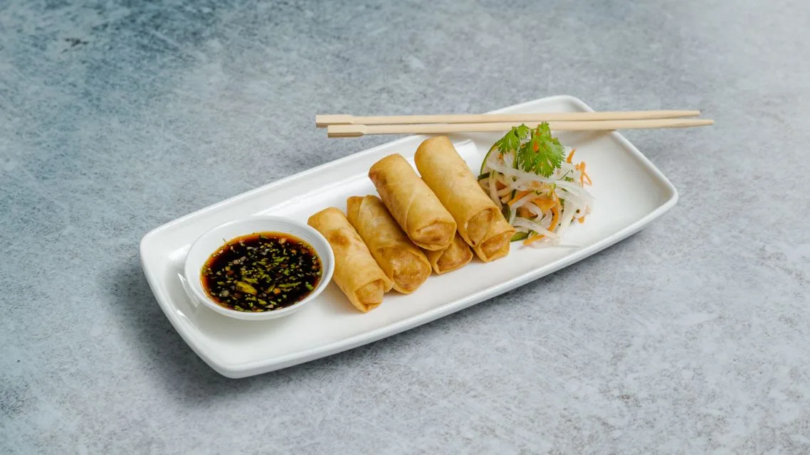 Crispy Fried Vegetable Spring Rolls 9Pcs