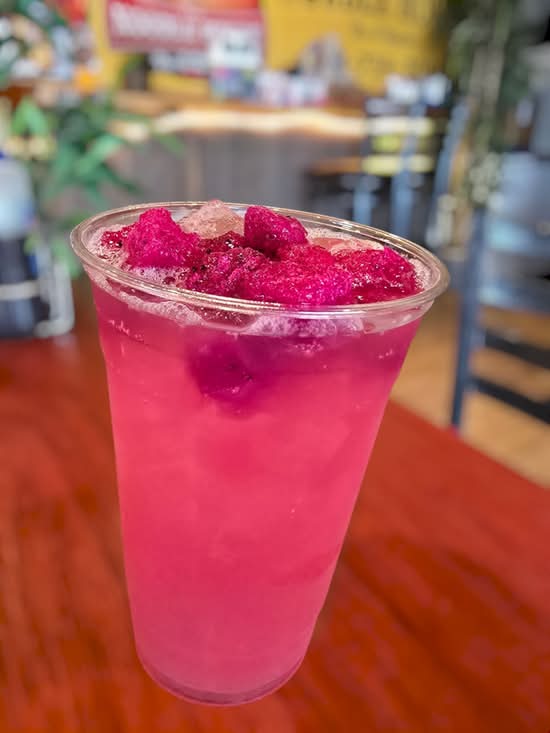 Iced Dragon Fruit Lemonade