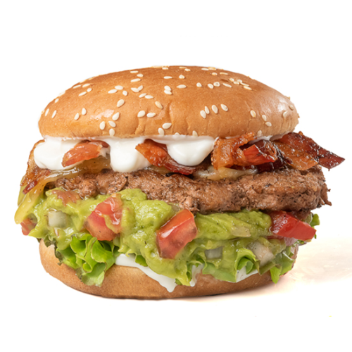 Combo Hamburguesa con Guacamole y Tocino