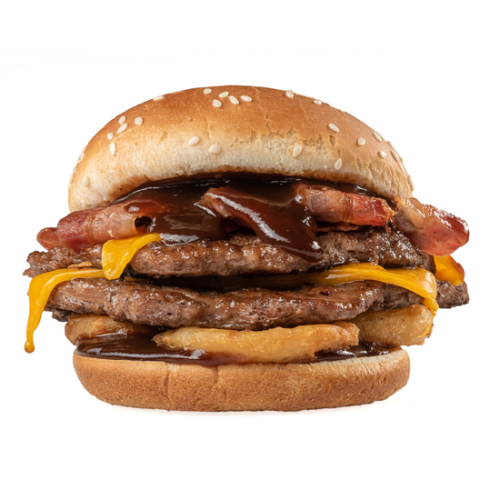 Combo Hamburguesa con Tocino y Queso Dob