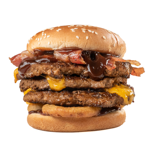 Hamburguesa con Queso y Tocino Triple