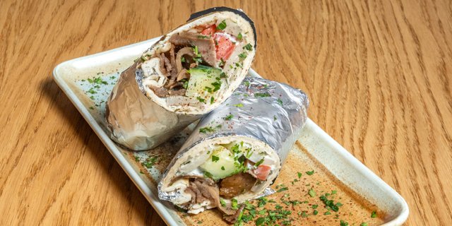 Lamb and Beef Gyro Wrap