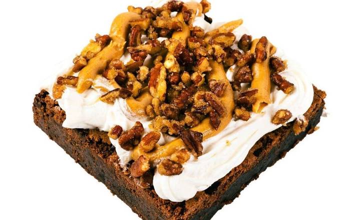 PEANUT BUTTER and PRALINE BROWNIE