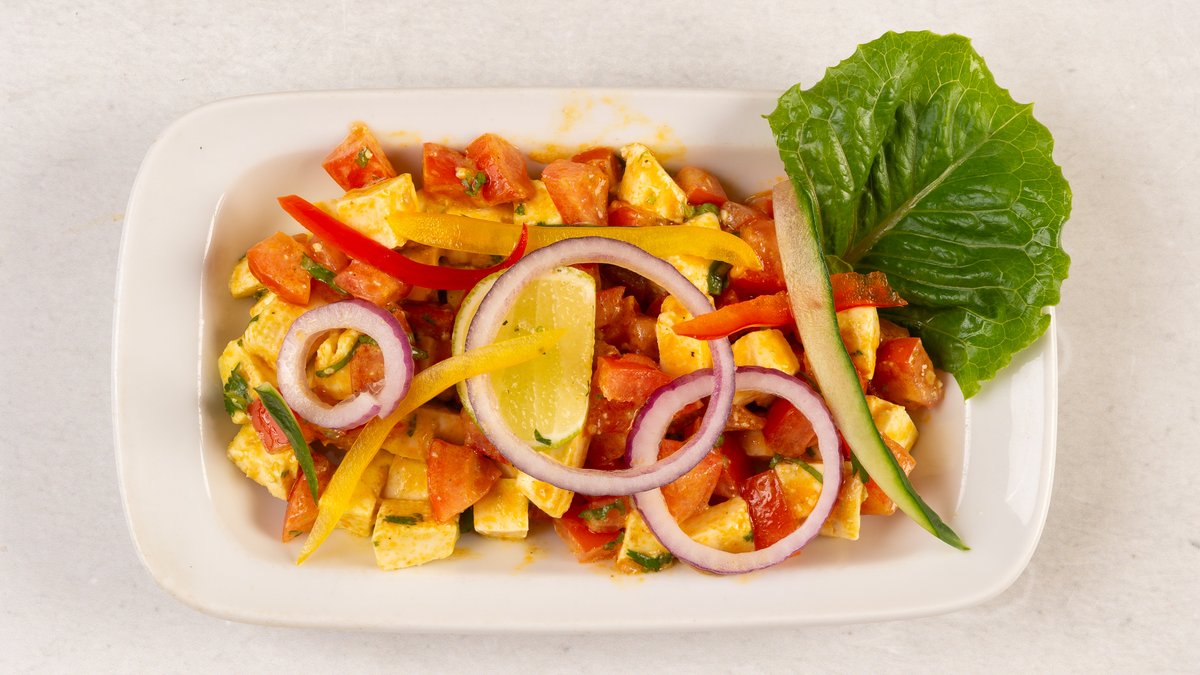 Paneer tomato chaat