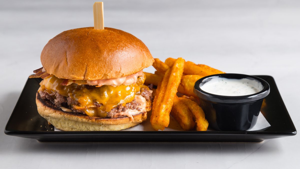 Smash burger bacon