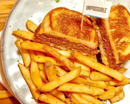 "Pat on The Back" Impossible Patty Melt and Fries