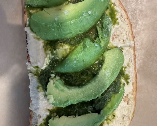 Avocado Cilantro Hummus Toast