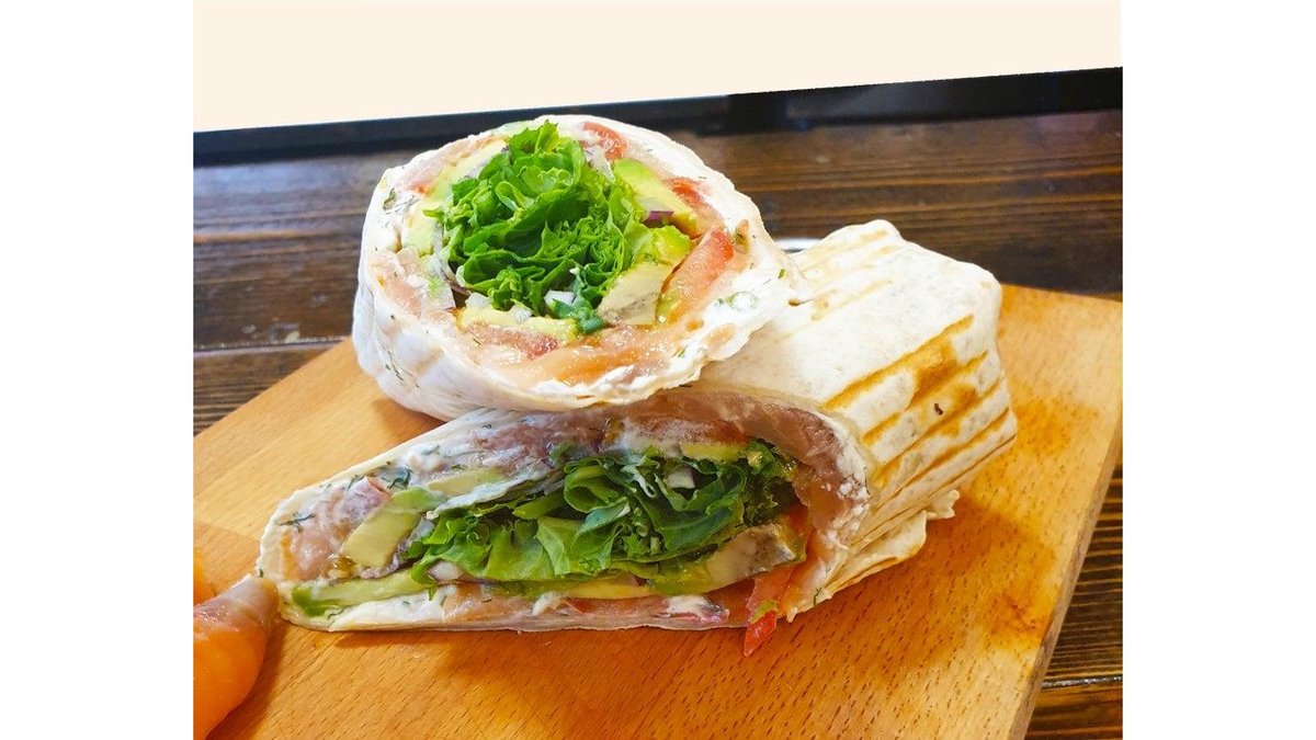 Salmon avocado fresh wrap