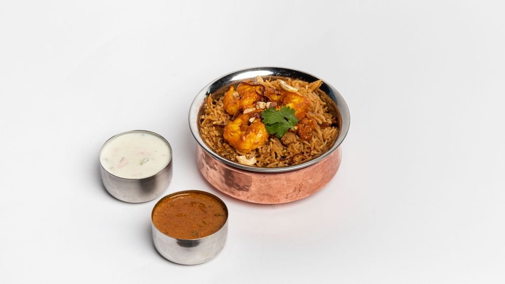 Chettinad Prawn Biriyani