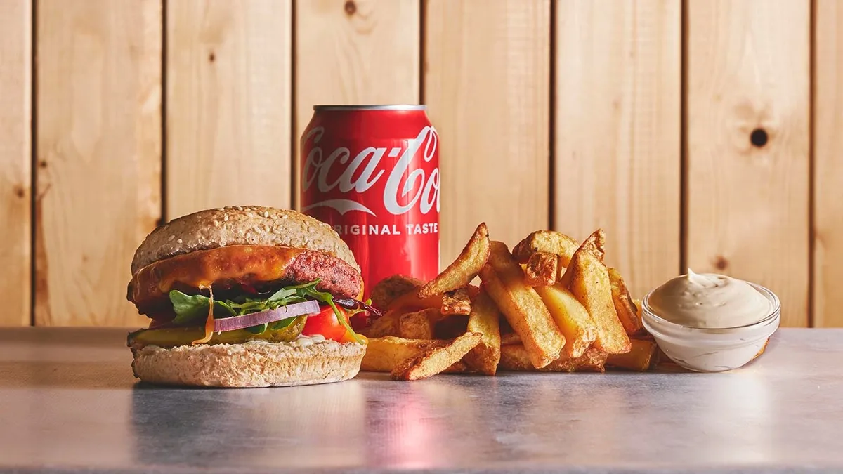 Veggie frokostburger menu (V)