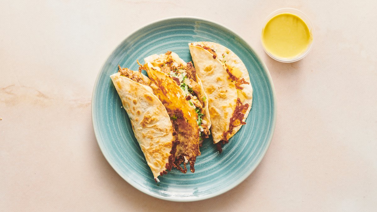 Loaded quesadilla m. chipotle kylling, 3 stk.