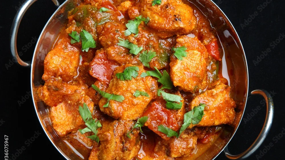 Chicken Curry serveres med ris