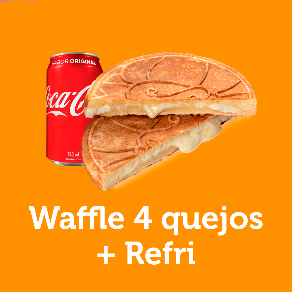[segunda] Waffle 04 Queijos + Refri
