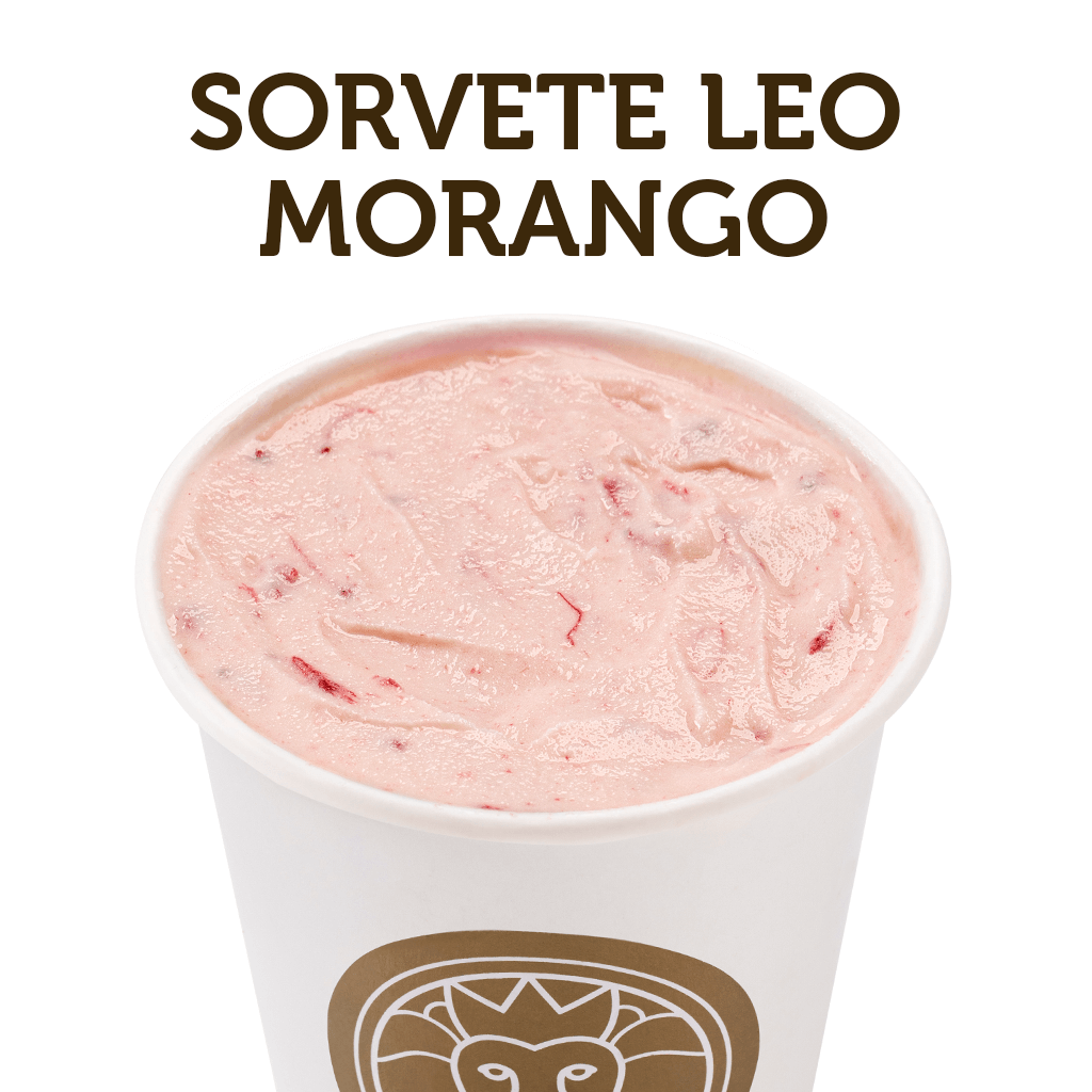 Sorvete Leo Morango