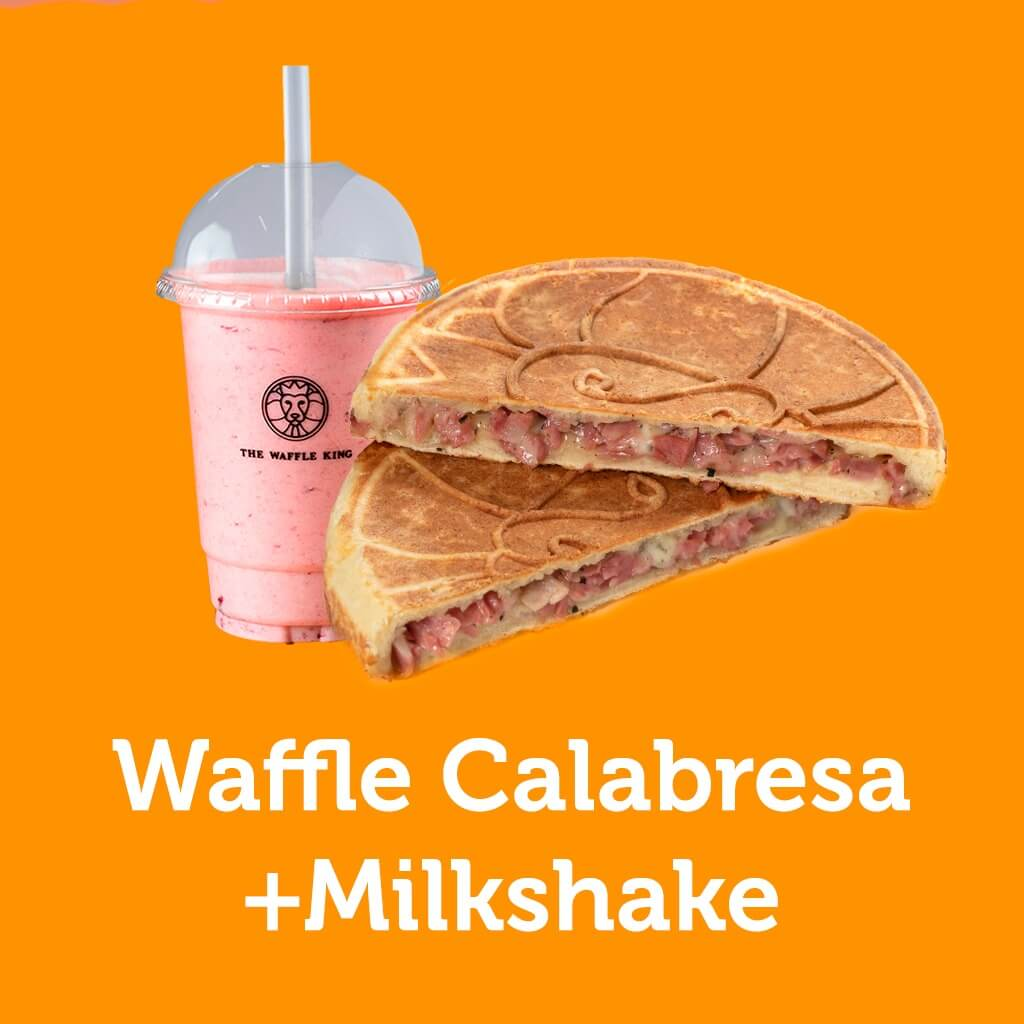 [terça] Waffle Calabresa + Milkshake