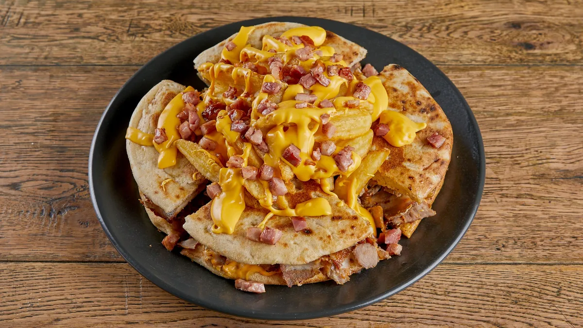 Plakoti with Cheddar and Bacon