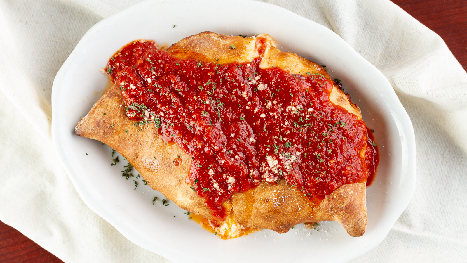 MEAT LOVERS CALZONE w/ SIDE SALAD