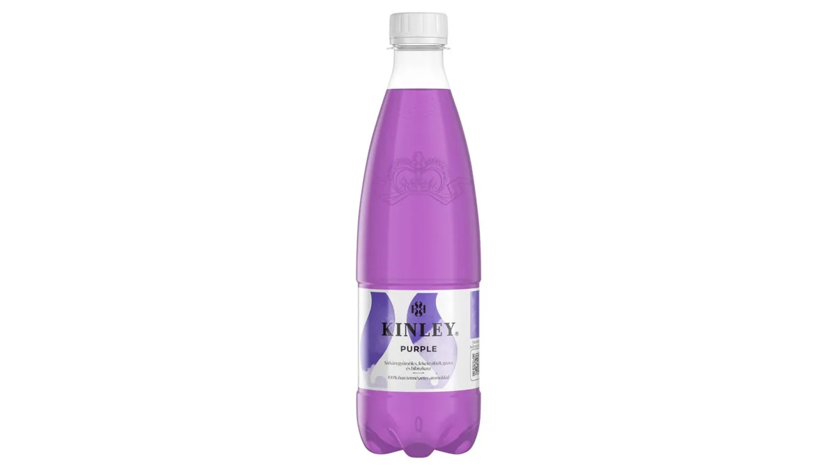Kinley Purple vegyes gyümölcs ízű szénsavas üdítőital cukorral és édesítőszerekkel 500 ml