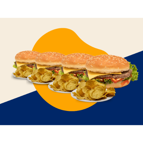 4 Cuarto de Libra + 4 Doraditas